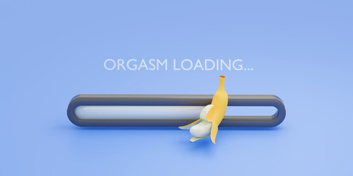 Orgazm loading bar. 3d render.
