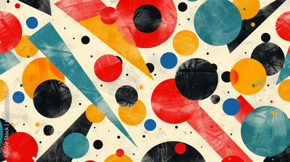 Aufkleber A vibrant abstract pattern featuring an array of colorful circles and dots in various sizes and arrangements