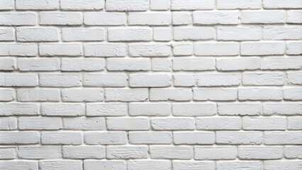Naklejka premium Texture of a white painted brick wall as a background or wallpaper.