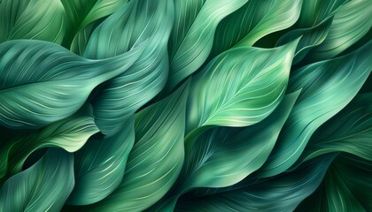 Abstract leaf texture. Floral background. Vector illustration with dynamic effect.