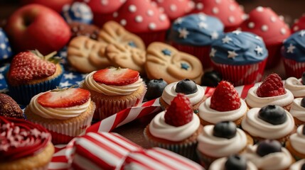 Patriotic-Themed Desserts for Independence Day Celebration - Powered by Adobe