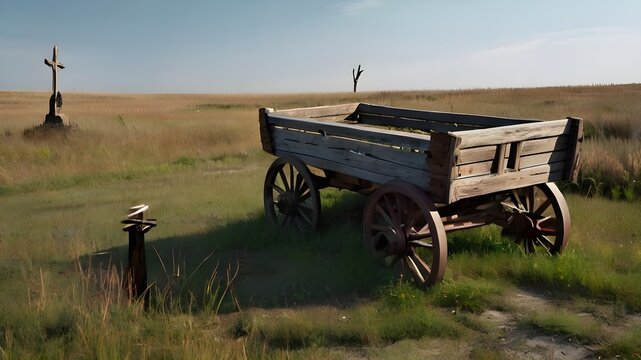 old farm wagon