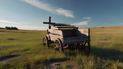 Fototapeta premium prairie wagon