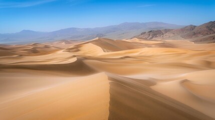 Naklejka premium Tranquil Mesquite Flat Sand Dunes at Death Valley National Park