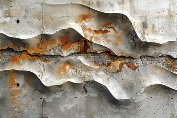 An intricate texture of rust and peeling paint on metal, evoking a sense of erosion and passage of time - obrazy, fototapety, plakaty