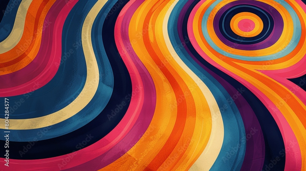 Leinwandbilder a vibrant abstract background featuring a variety of swirling shapes and colors merging together in 