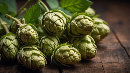 Obraz premium hop cones, background