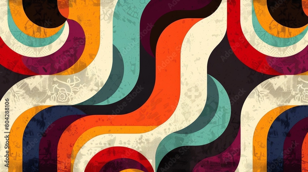 Poster colorful abstract background with wavy lines