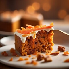 Delicious pudding food close up