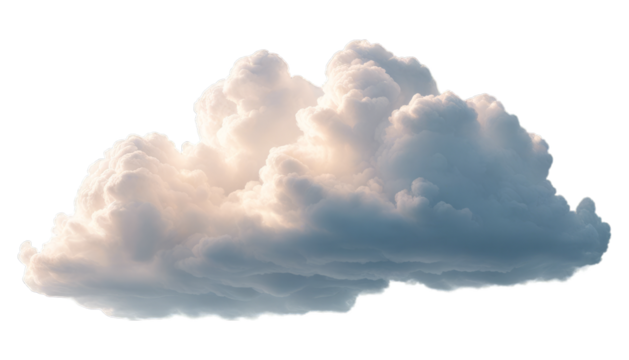 Luminous Clouds Effect isolated on transparent png background. Generative ai - Powered by Adobe