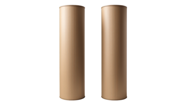 Cardboard Tube isolated on transparent png background. Generative ai