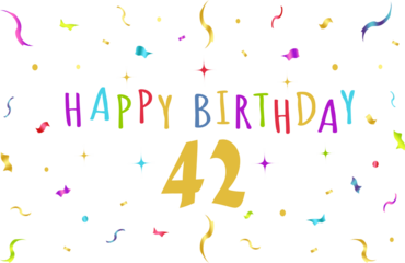 happy birthday graphics, confeti, banner, background, tv wallpaper, colorful - 42