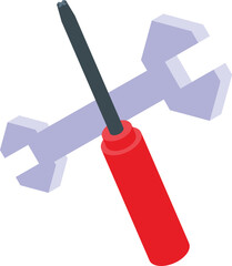 Technical support icon isometric vector. Helpdesk assistance. Software fixing service