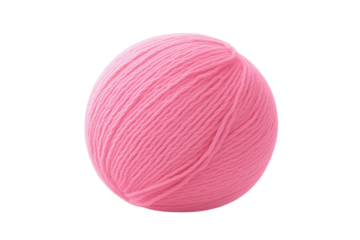 Ballet of Pink Yarn. On a White or Clear Surface PNG Transparent Background.