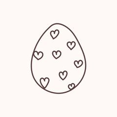 Easter egg icon. Illustration of Spring or Easter. Perfect for banner, postcard, poster, party and other decorations.