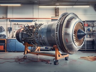 Airplane jet engine motors with propellers technology