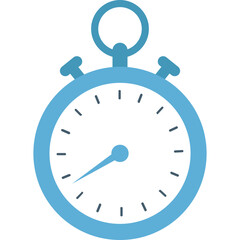 Stopwatch vector icon in flat style 