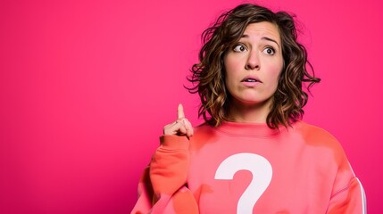 Woman With Question Mark Shirt