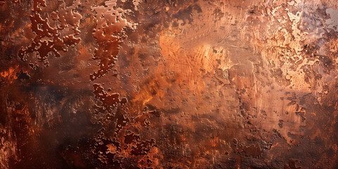 Copper metal surface texture pattern. Copper texture background wallpaper. Digital artistic artwork raster bitmap illustration. Graphic design art. AI artwork.	