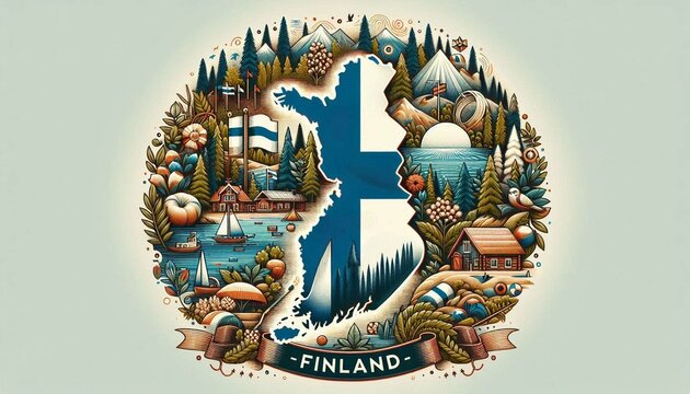 finland country banner,country flag