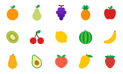 vector collection of cartoon fresh fruit