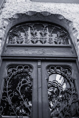Facade of German palace in Szeged,Hugary.