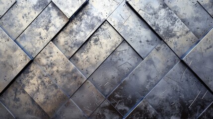 Grunge metal texture background. Metal floor sheet with rhombus shapes