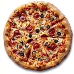 A photo of Pizza isolated on white background