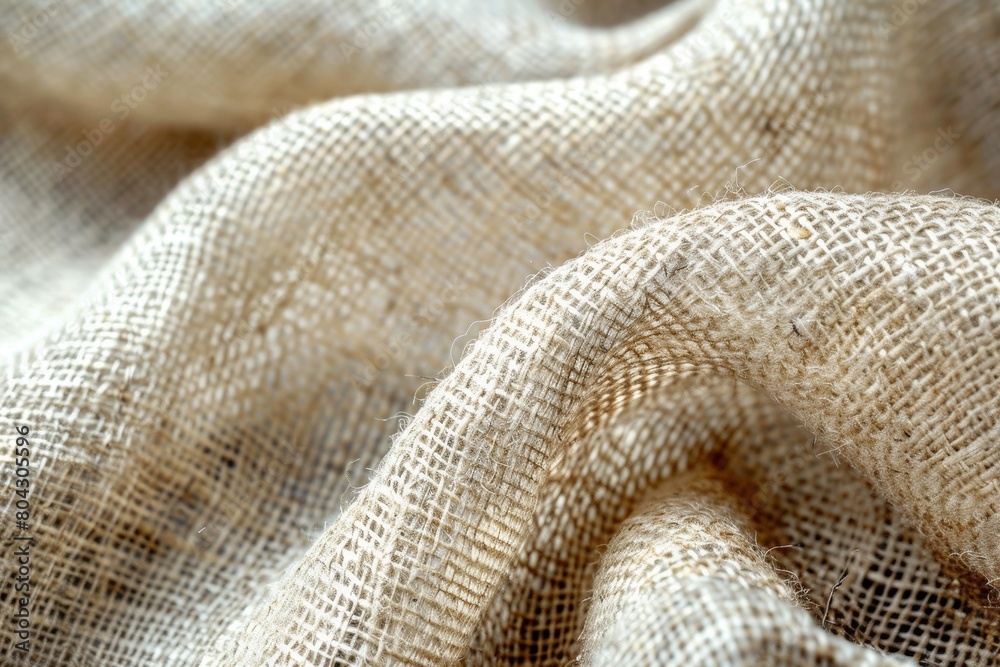 Poster detailed close-up of a beige fabric, showcasing the intricate weave and texture of the material
