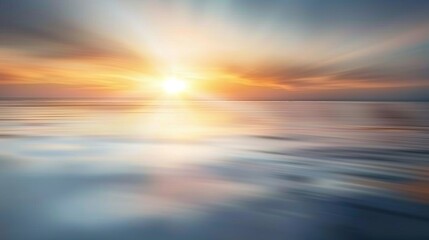 Abstract picture of a blurred sea sunset on the Mediterranean Sea