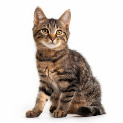 Fototapeta premium Manx cat on white background