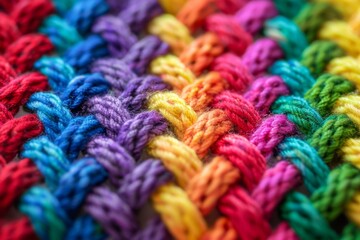 Rainbow yarn background crochet pattern