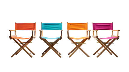 Vibrant Ensemble: A Quartet of Colorful Chairs