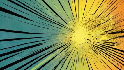 Obraz premium Dynamic Comic Style Wallpaper with Bold Halftone Suitable for Background