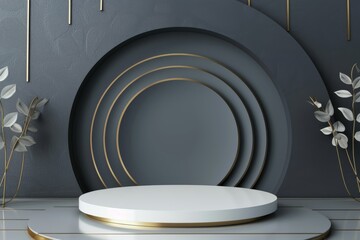 Obraz premium Elegant Table Setting With Plates and Flowers