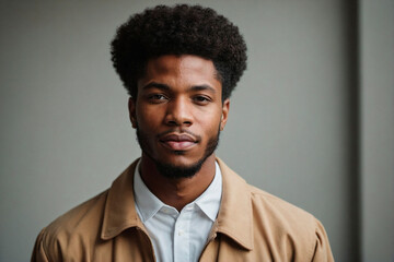 Obraz premium Portrait of a Handsome Afro-American Man at Graduation