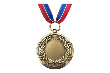 Gold medal Isolated on transparent background