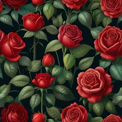 Abstract scenery of red roses, red roses background, similar to ruby, beautiful roses in one frame, abstract background of roses