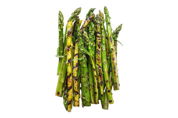 grilled Asparagus Isolated on transparent background