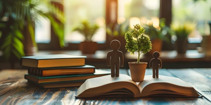 Financial Planning and Legacy Building Guide with Desk and Potted Plant