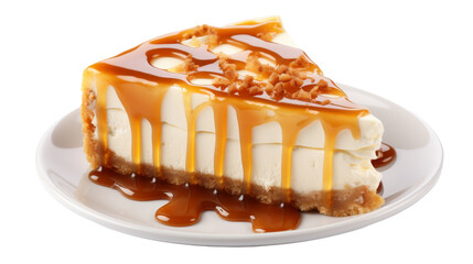 Indulgence Unveiled: Decadent Cheesecake Drizzled in Caramel