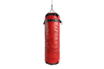 hanging punching bag Isolated on transparent background