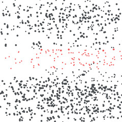 The texture in the form of many small dots in the middle of the canvas contains red spots.