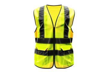 High visibility vest Isolated on transparent background