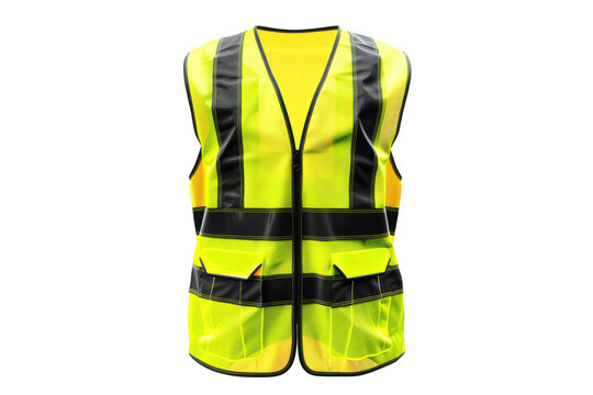 High visibility vest Isolated on transparent background