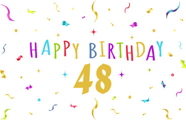 happy birthday graphics, confeti, banner, background, tv wallpaper, colorful - 48