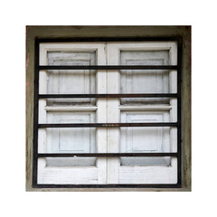 Vintage shabby weathered wooden window