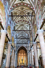 Verona Veneto Italy. The Basilica of Saint Anastasia