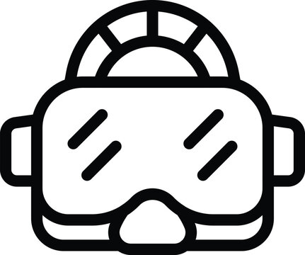 recommend clip art: Diving mask icon outline vector. Scuba glasses. Diver snorkeling equipment