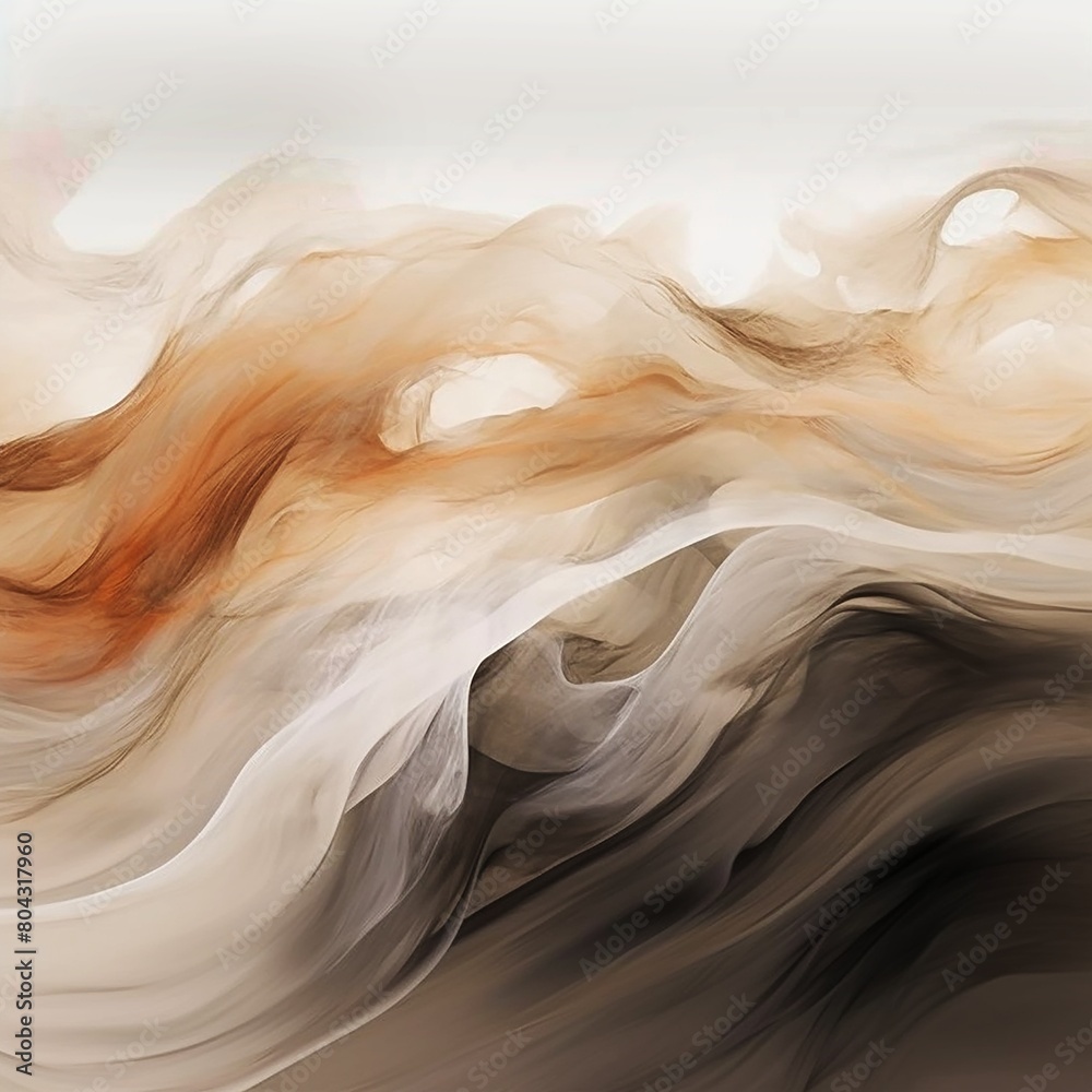 Canvas Prints AI generated illustration of earth tone swirls